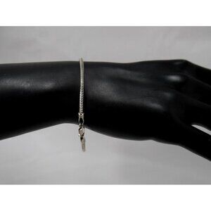 Vintage 925 Silver thicker chain bracelet fits 6" wrist made in Italy